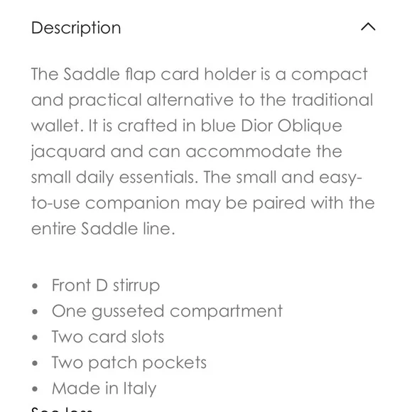 NWT-DIOR SADDLE FLAP CARD HOLDER. - Picture 16 of 16